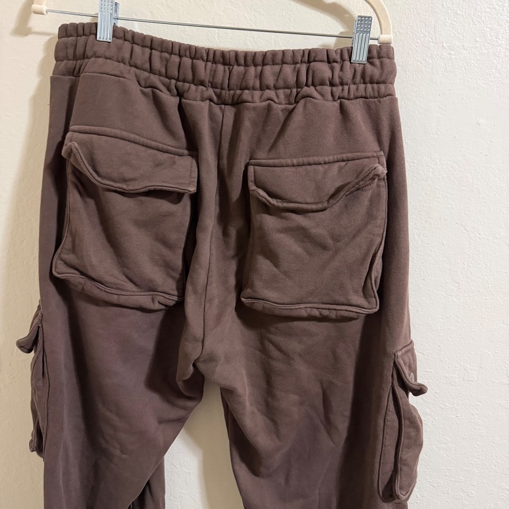 YoungLA 224 Rambo Joggers 2.0 Cargo Sweatpants Men Large Brown Good Preowned - Picture 7 of 7